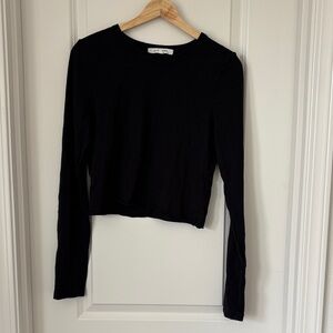 SLVRLAKE Classic Black Long Sleeve Top